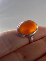 Carnelian and Silver Ring