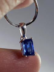Blue Kyanite and Silver Pendant
