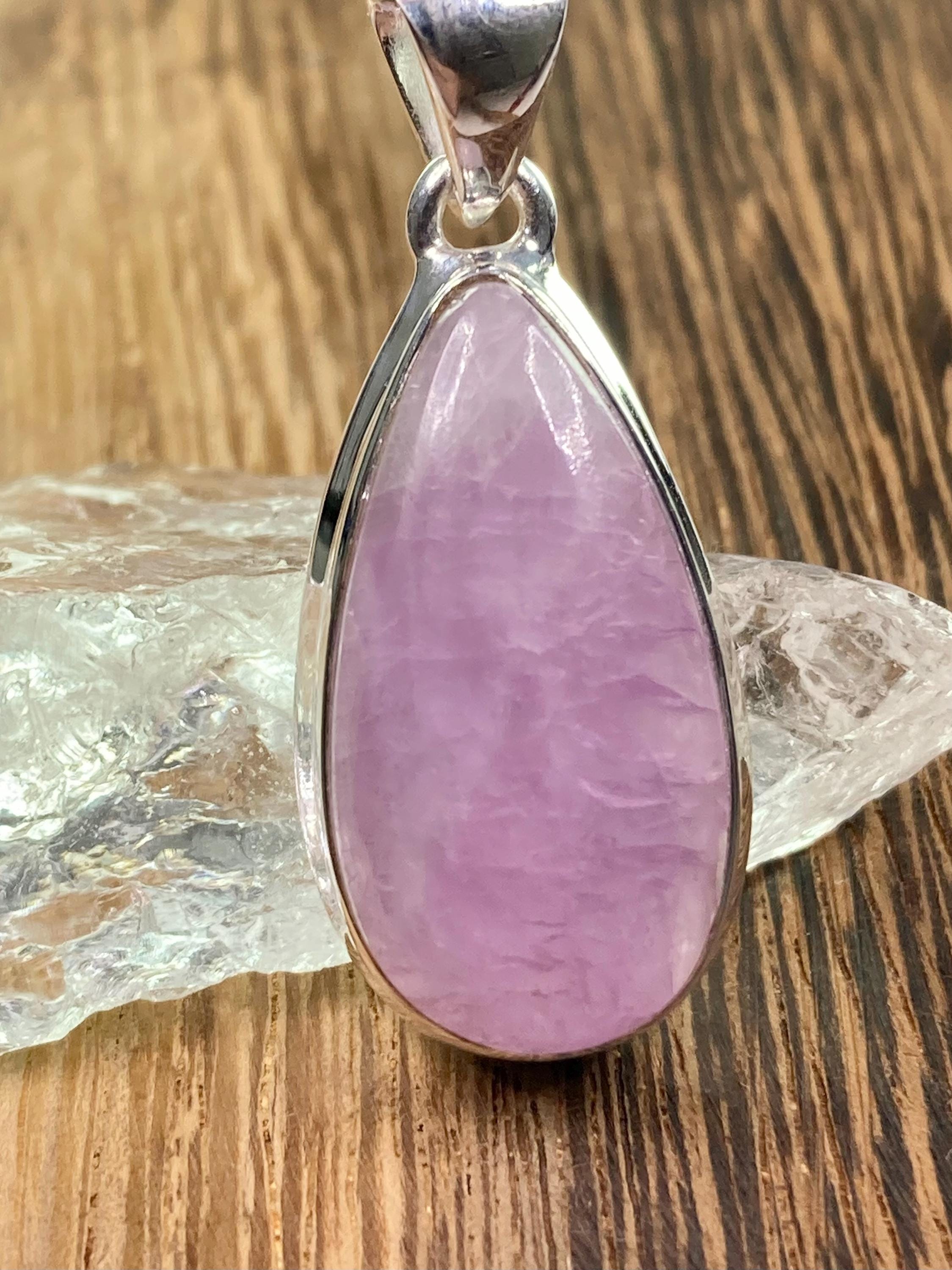 Kunzite Silver Pendant