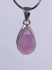 Natural Kunzite Silver Pendant