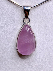 Natural Kunzite Silver Pendant