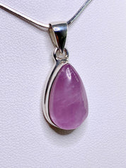 Natural Kunzite Silver Pendant