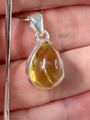 Citrine and Sterling Silver Pendant.