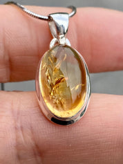 Citrine and Sterling Silver Pendant