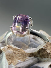 Natural Ametrine 925 Silver Ring