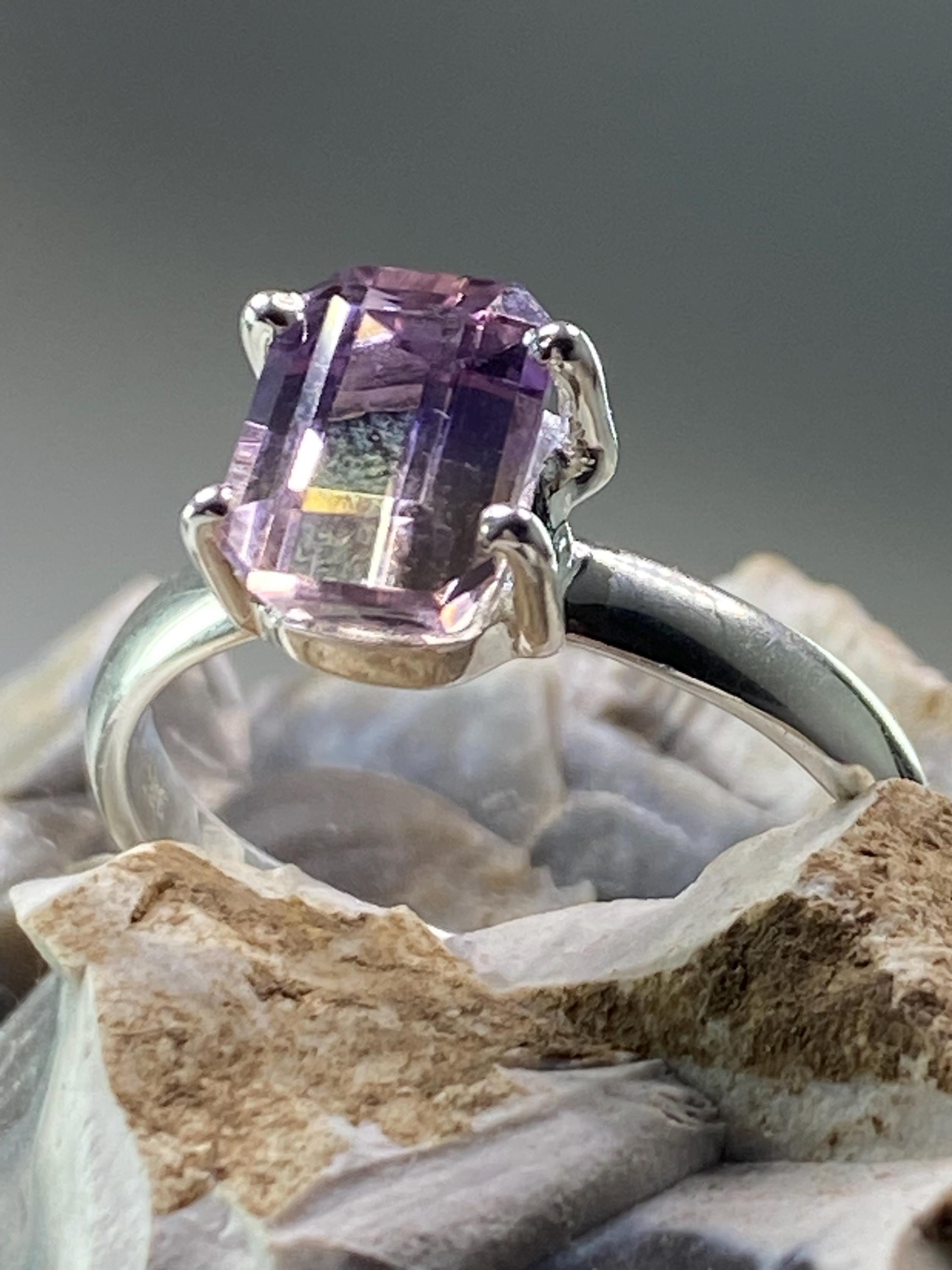Natural Ametrine 925 Silver Ring