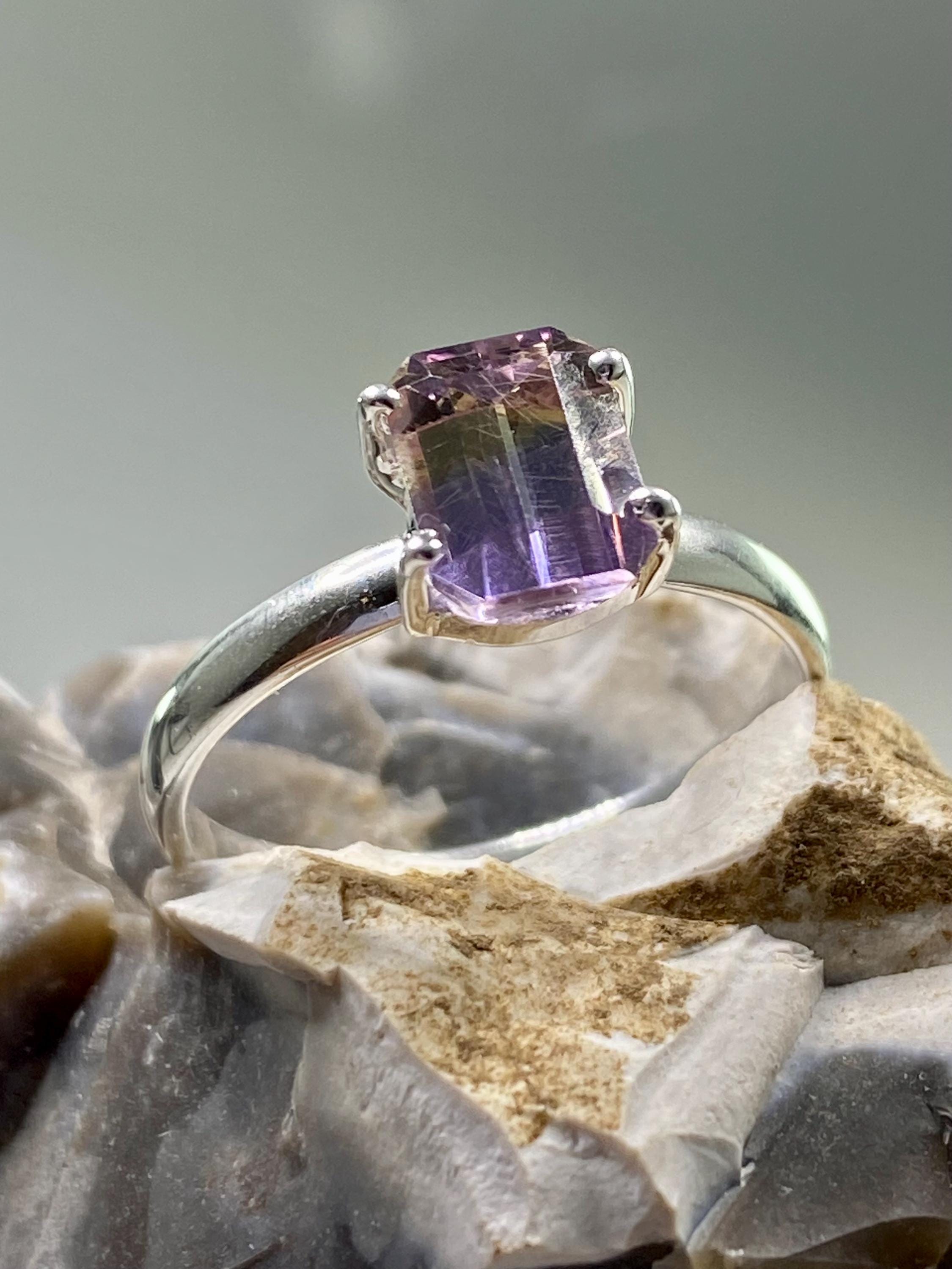 Natural Ametrine 925 Silver Ring