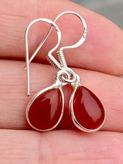 Carnelian and Silver Earrings
