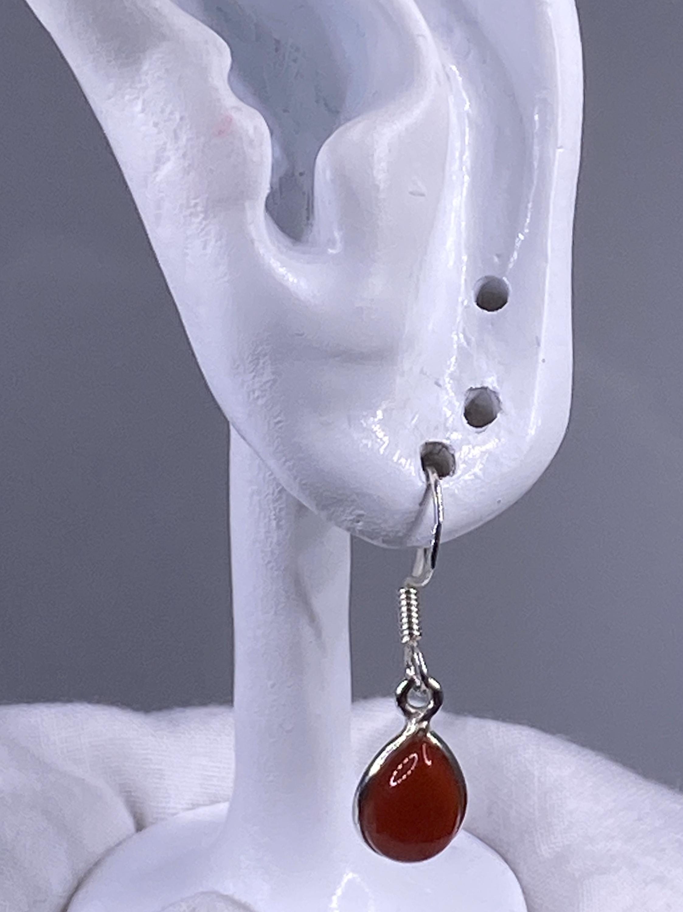 Carnelian and Silver Earrings