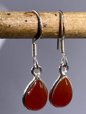 Carnelian and Silver Earrings