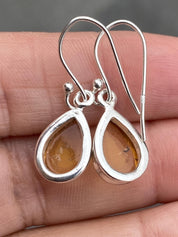 Citrine and Sterling Silver Dangle Earrings