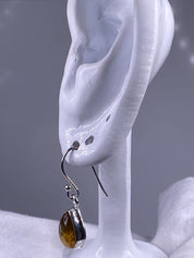 Citrine and Sterling Silver Dangle Earrings