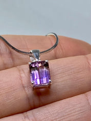 Natural Ametrine 925 Silver Pendant Necklace