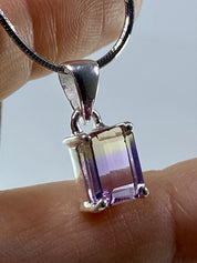 Natural Ametrine 925 Silver Pendant Necklace
