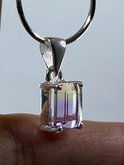 Natural Ametrine 925 Silver Pendant Necklace