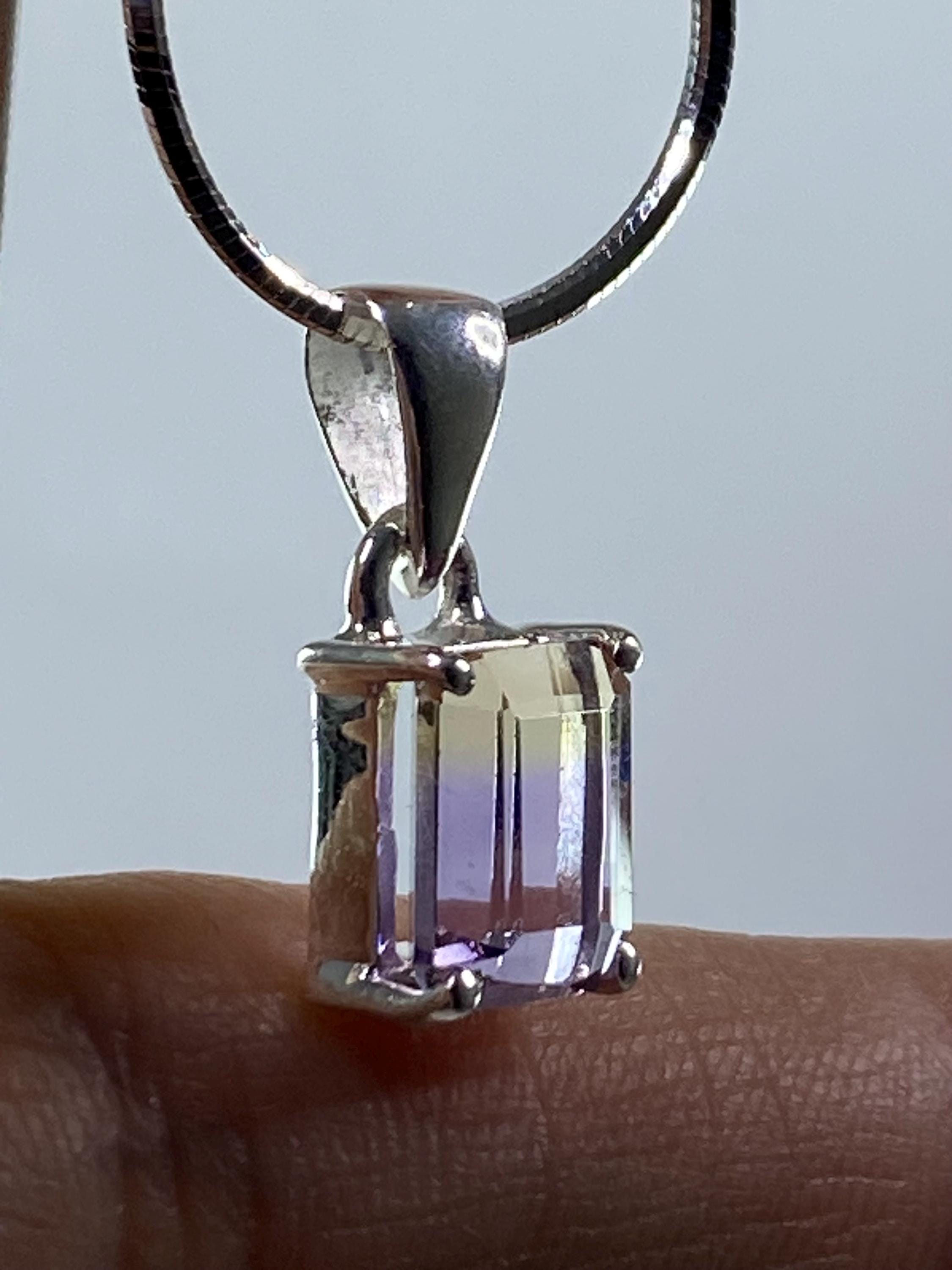 Natural Ametrine 925 Silver Pendant Necklace