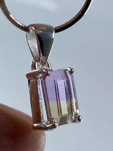 Natural Ametrine 925 Silver Pendant Necklace