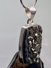 Pyrite Drusy/Druzy Silver Pendant