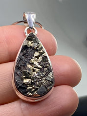 Pyrite Drusy/Druzy Silver Pendant