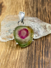 The Perfect Watermelon Tourmaline and Silver pendant