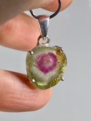 The Perfect Watermelon Tourmaline and Silver pendant