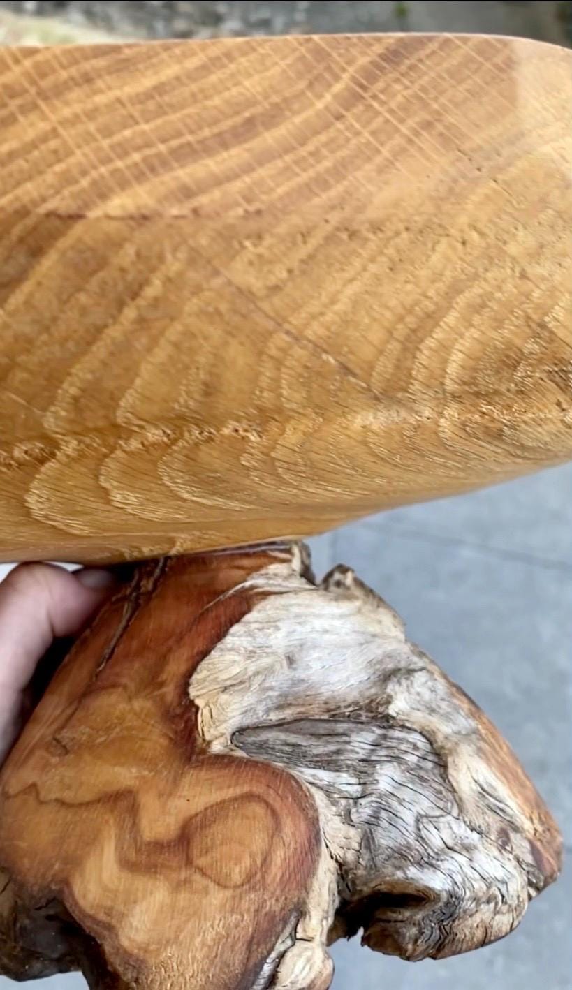 Oak Birch Wood Bowl Vase