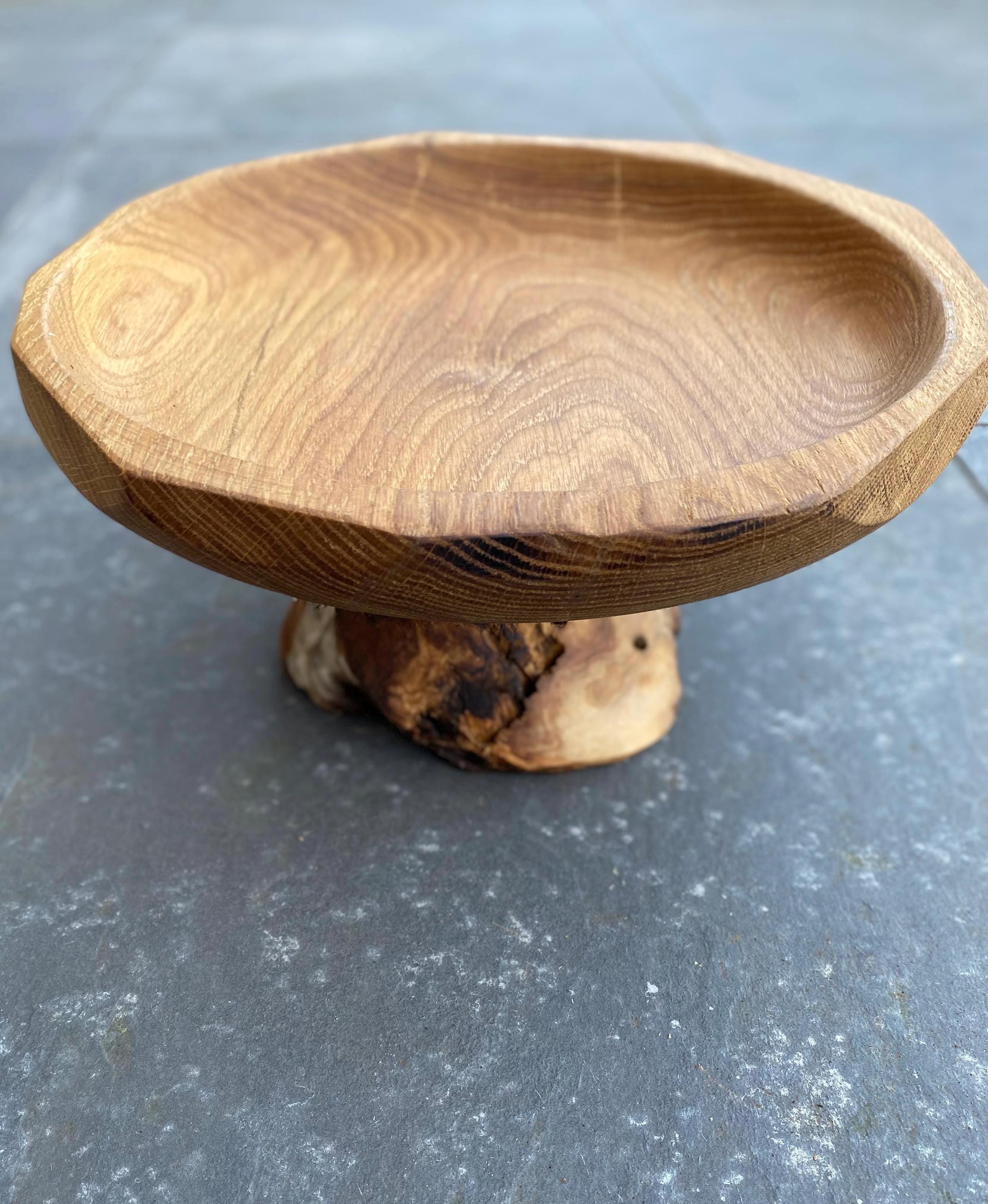 Oak Birch Wood Bowl Vase