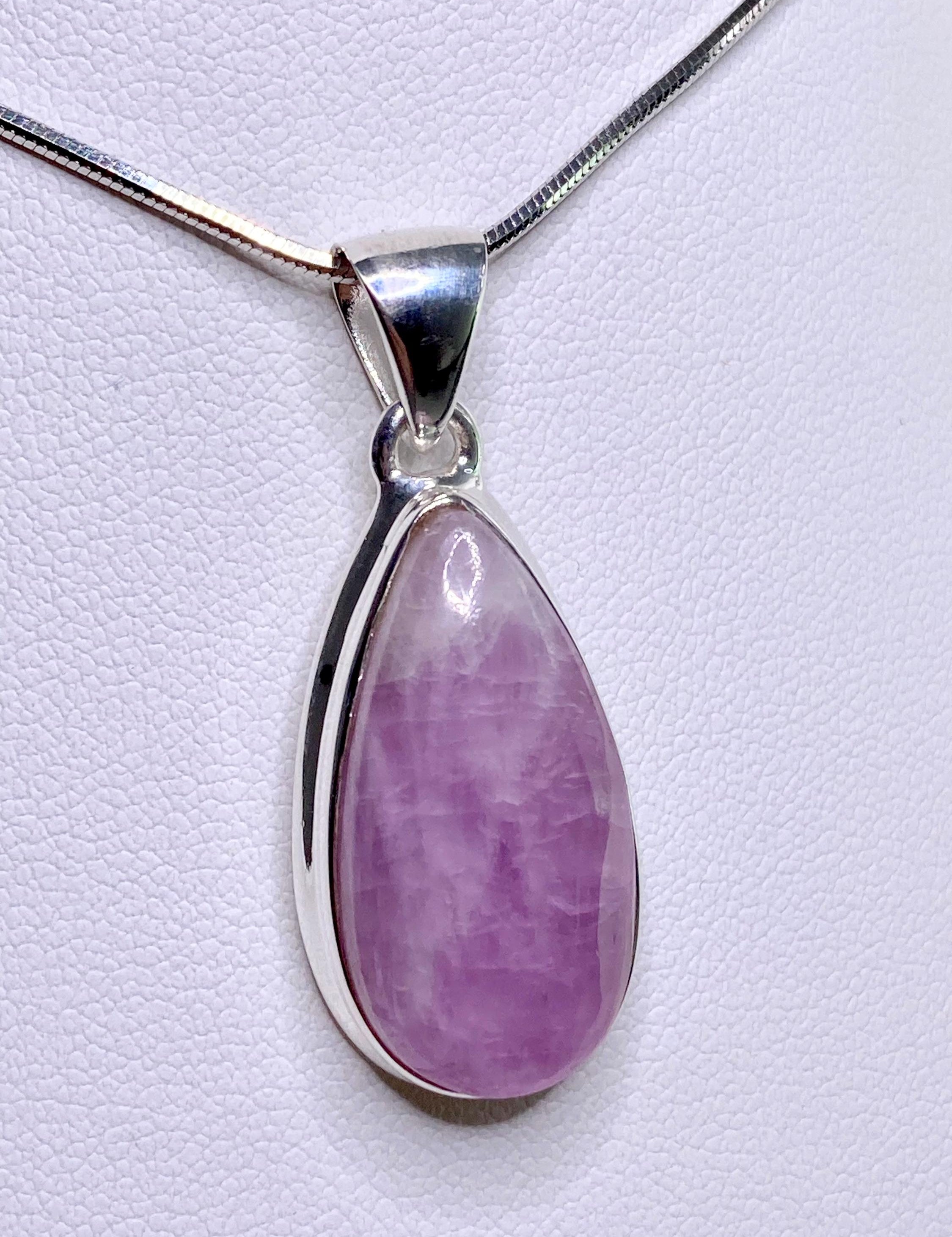 Kunzite Silver Pendant