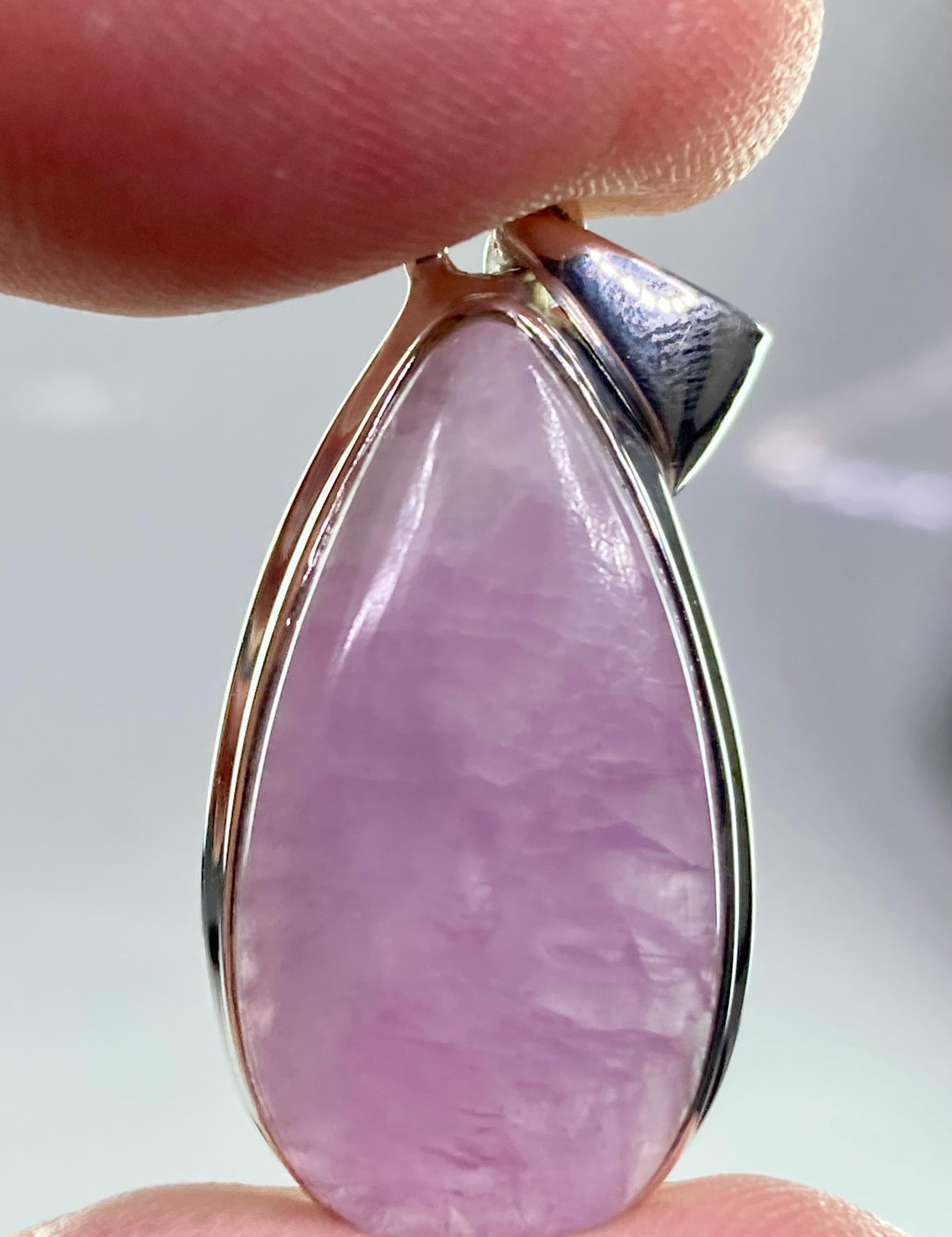 Kunzite Silver Pendant