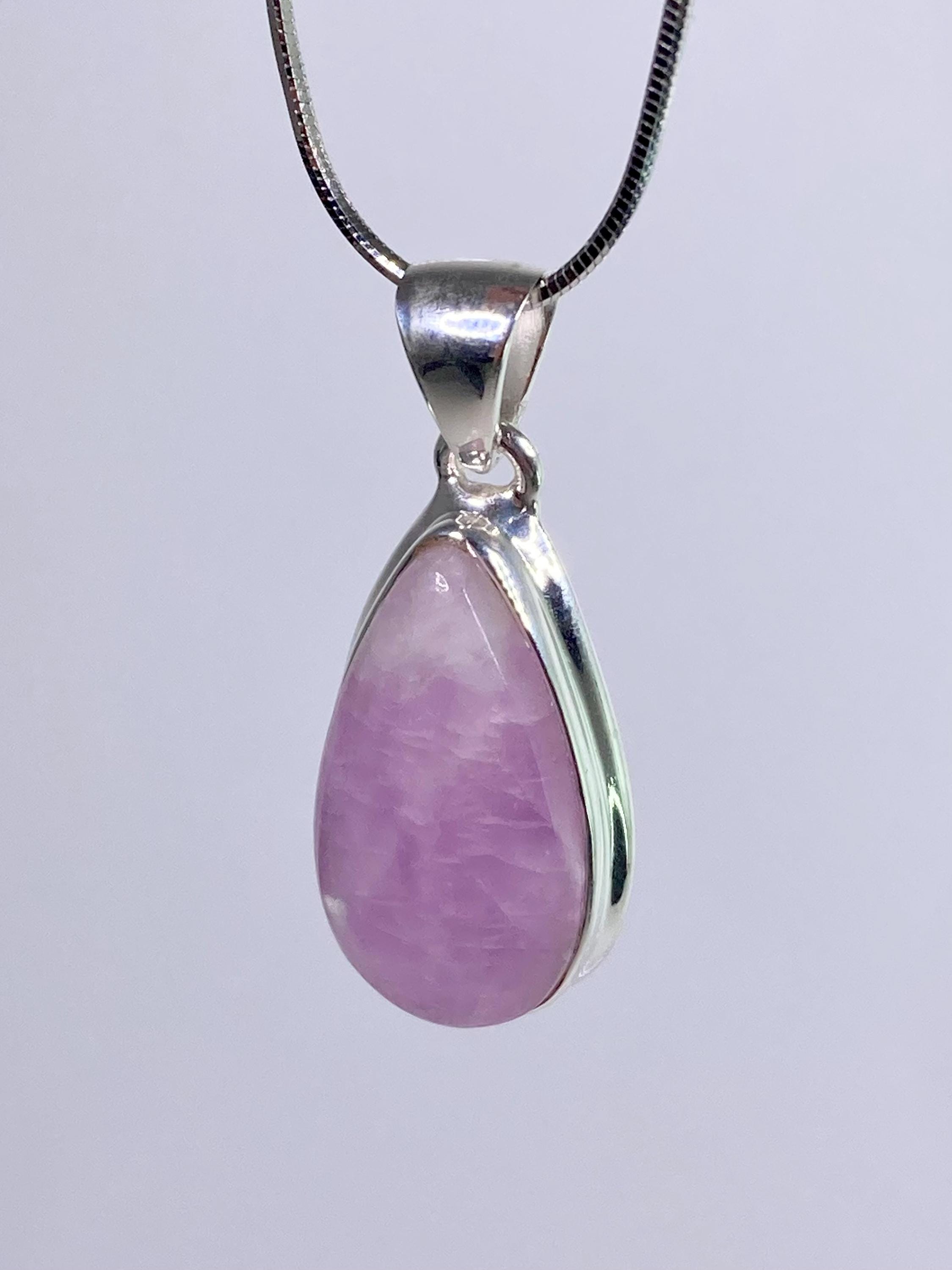 Kunzite Silver Pendant