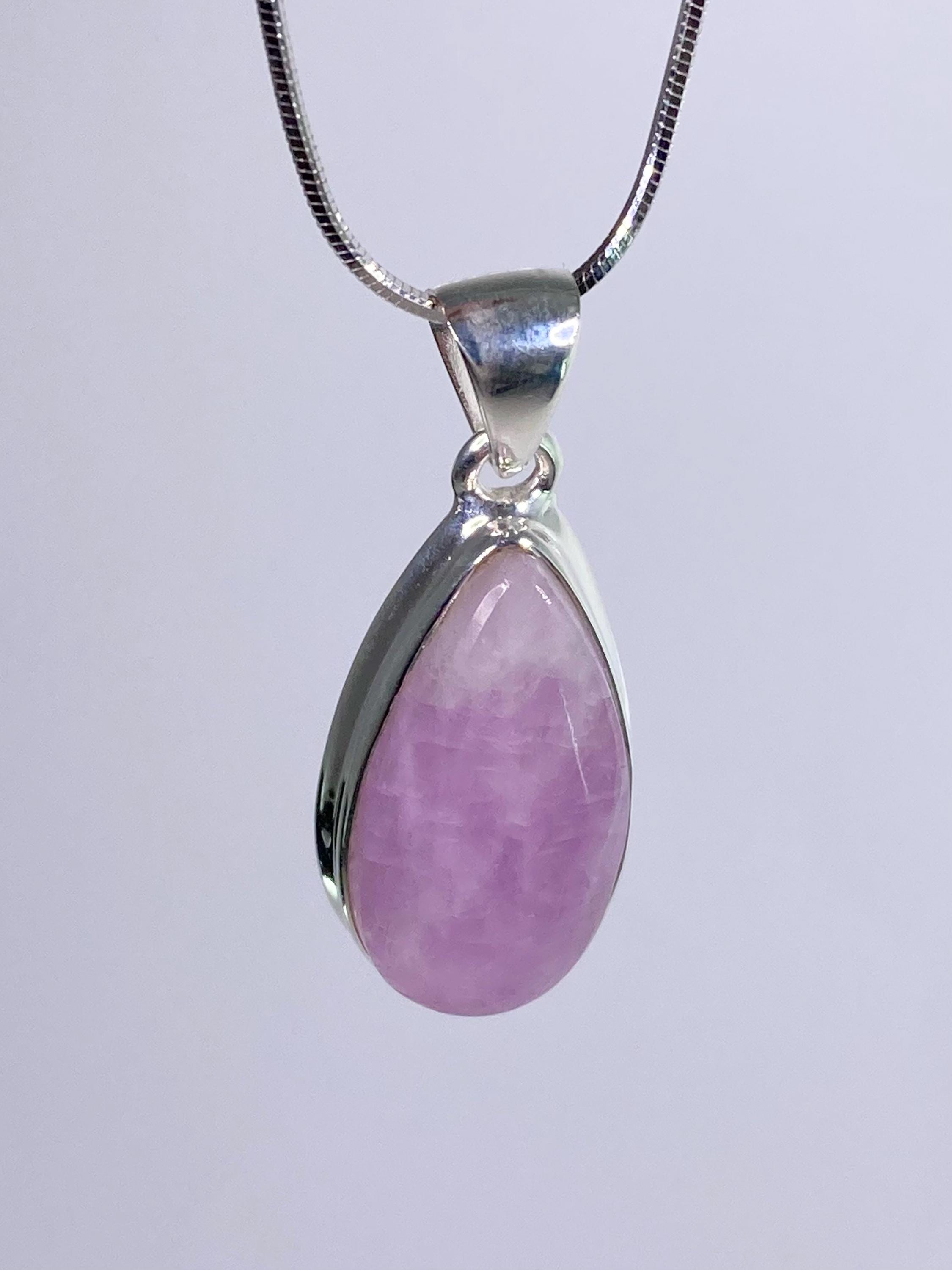 Kunzite Silver Pendant
