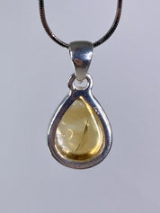 Citrine and Sterling Silver Pendant.