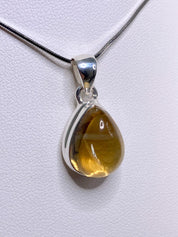 Citrine and Sterling Silver Pendant.