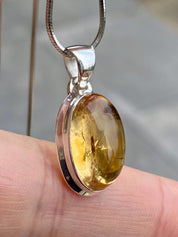 Citrine and Sterling Silver Pendant