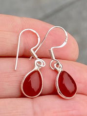 Carnelian and Silver Earrings
