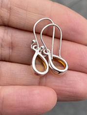 Citrine and Sterling Silver Dangle Earrings
