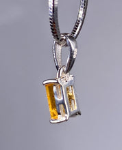 Mandarin Spessartite Garnet and Silver Pendant