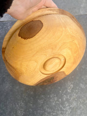 Scottish Bird Cherry Wood Bowl Vase