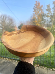 Scottish Bird Cherry Wood Bowl Vase