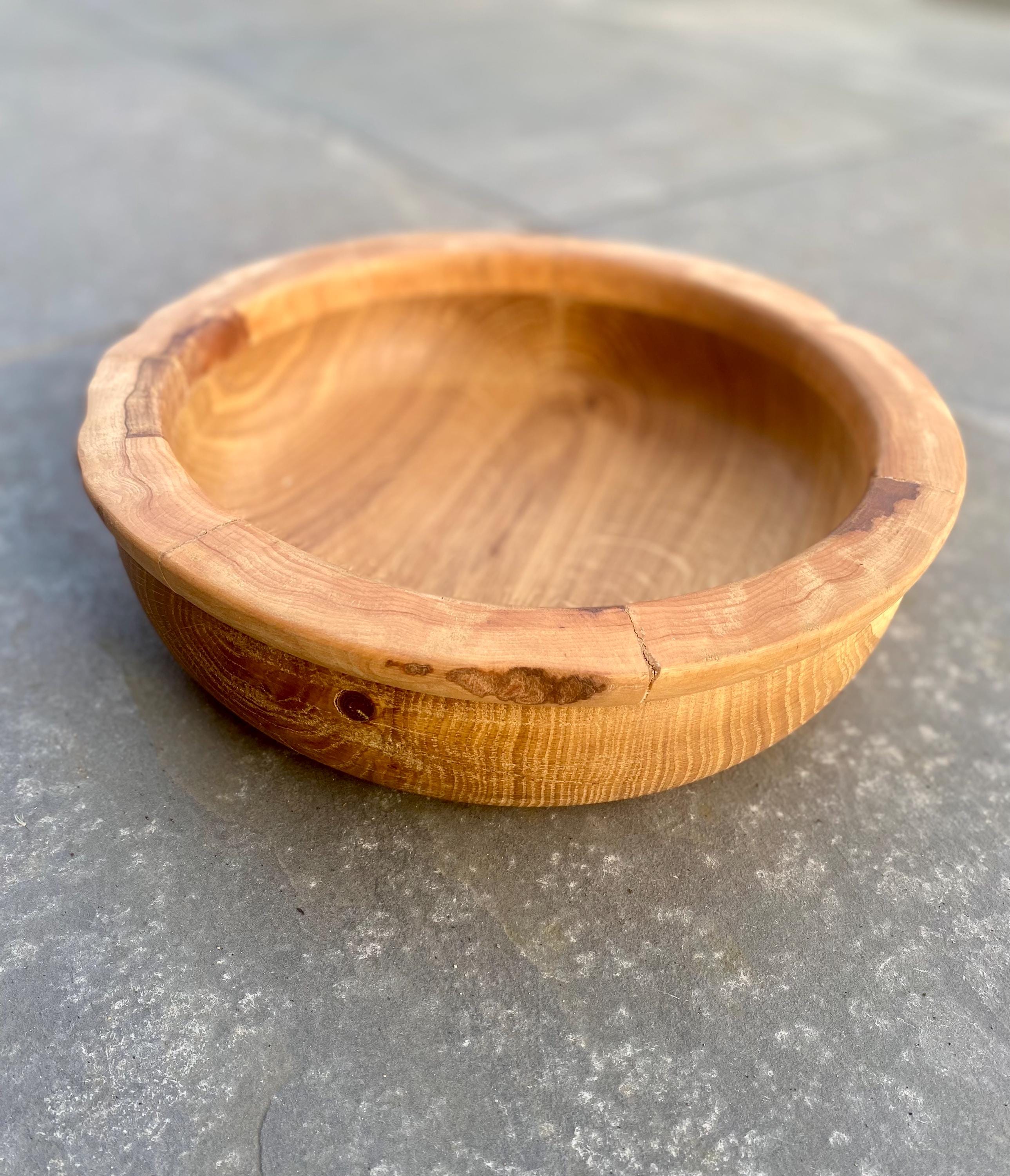 Scottish Oak & Teak Wood Bowl Vase