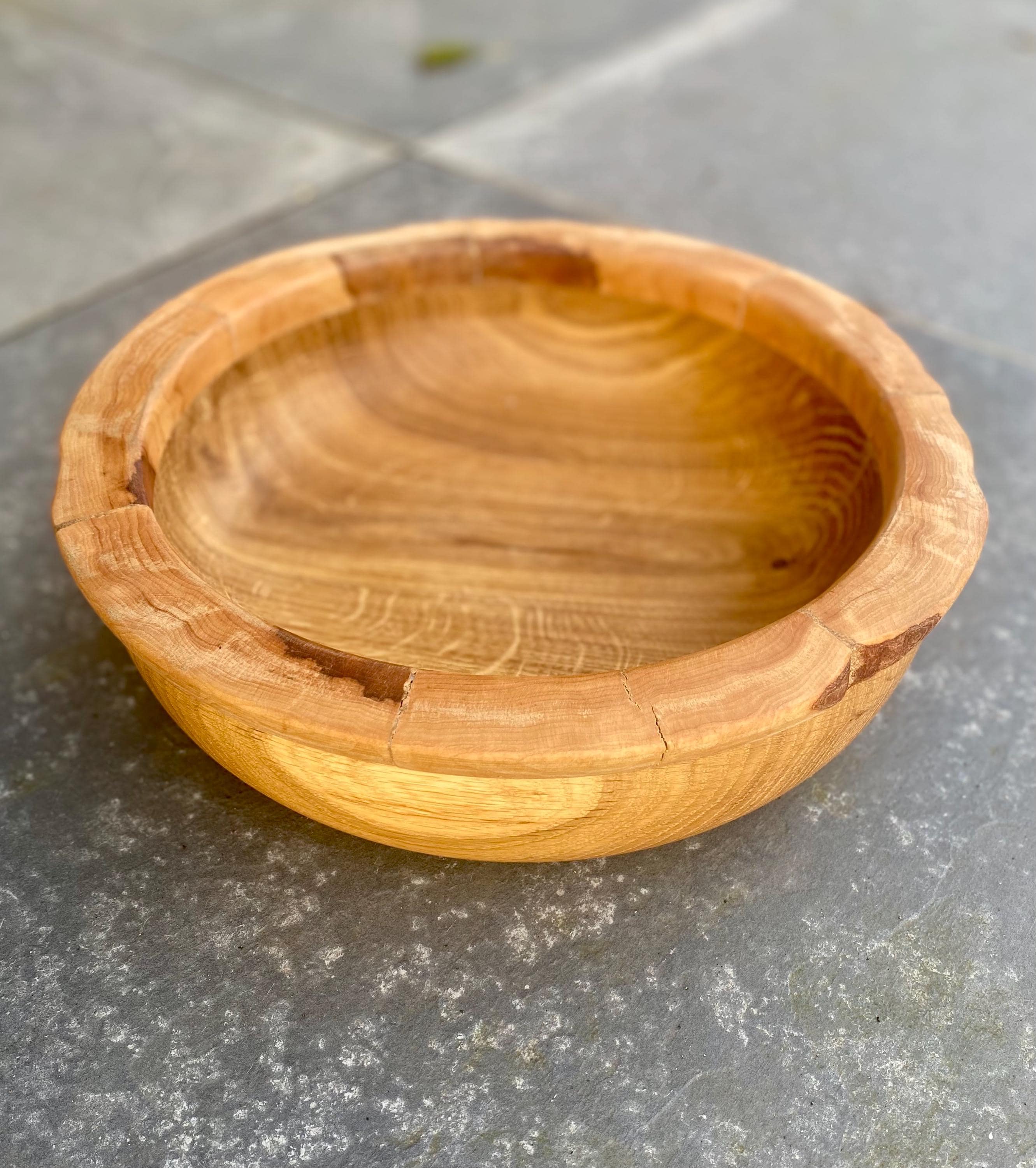 Scottish Oak & Teak Wood Bowl Vase