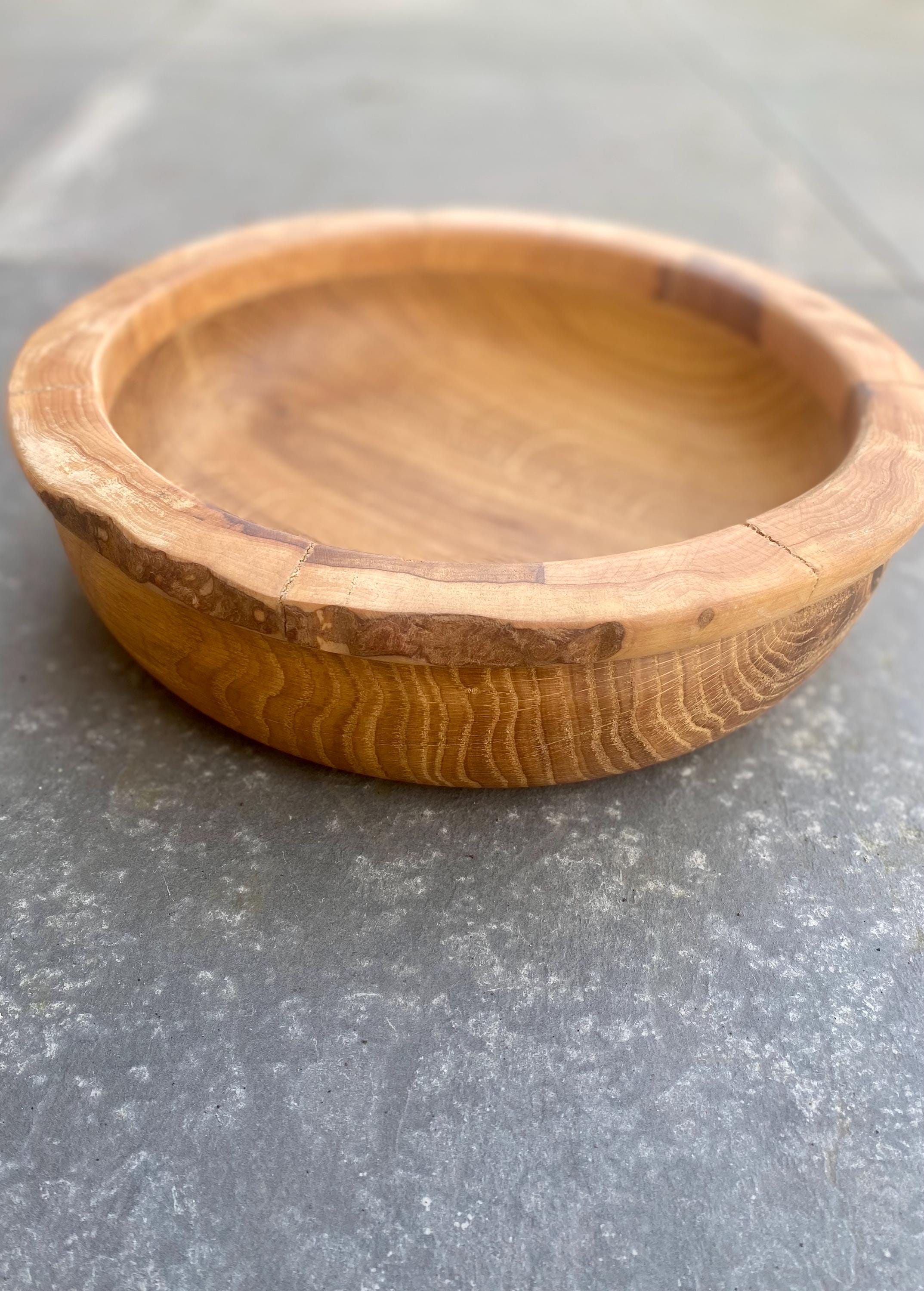 Scottish Oak & Teak Wood Bowl Vase