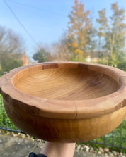 Scottish Oak & Teak Wood Bowl Vase