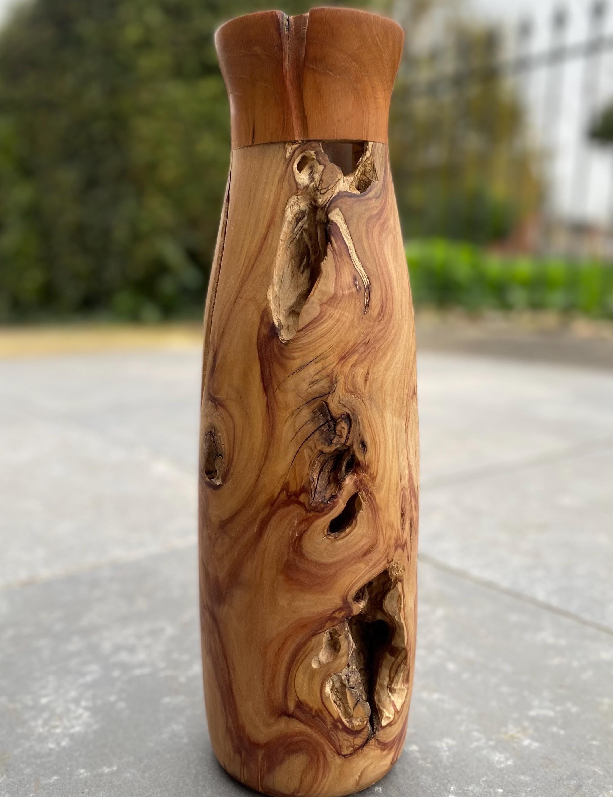 Hungarian lilac and Buckthorn Wooden Vase