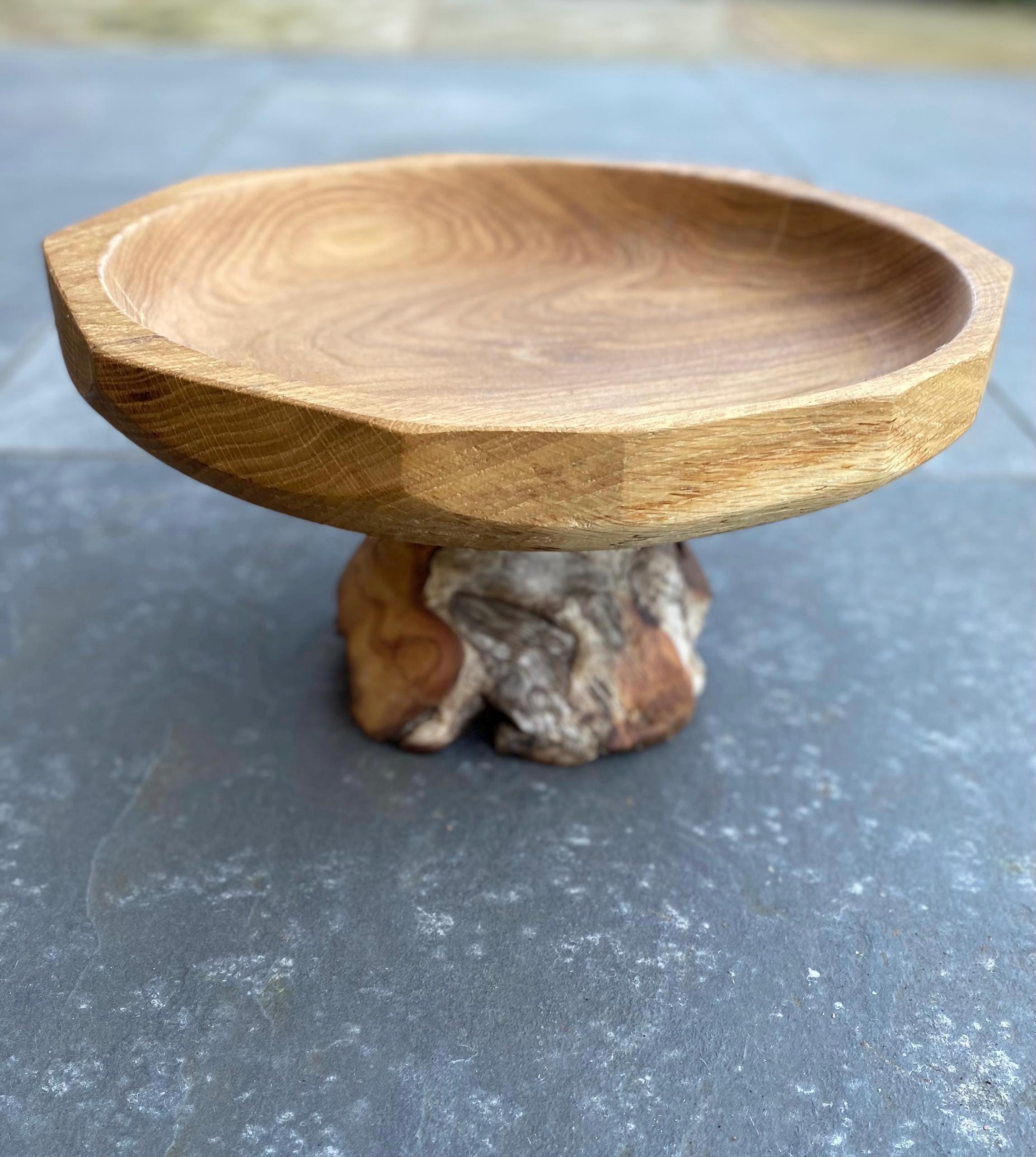 Oak Birch Wood Bowl Vase