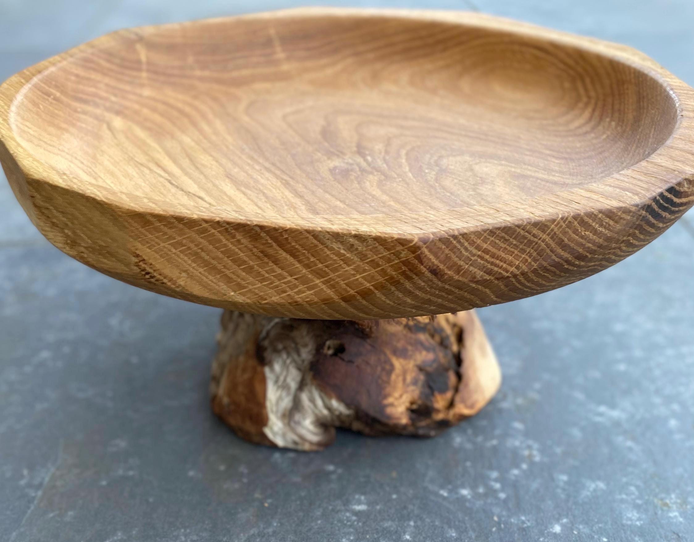 Oak Birch Wood Bowl Vase