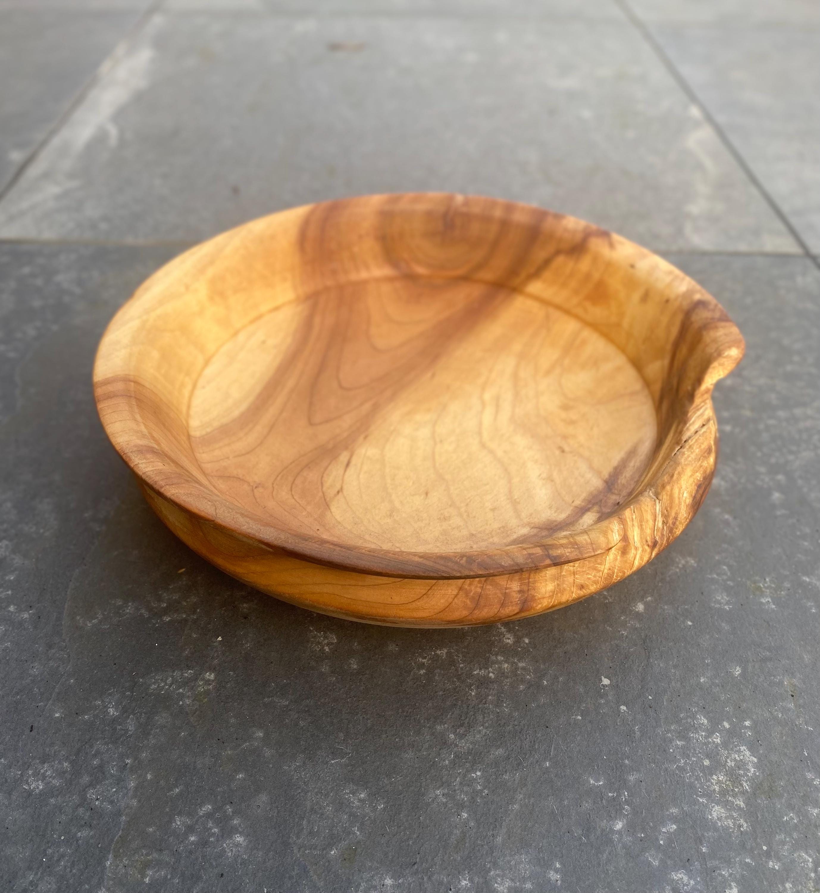 Scottish Bird Cherry Wood Bowl Vase