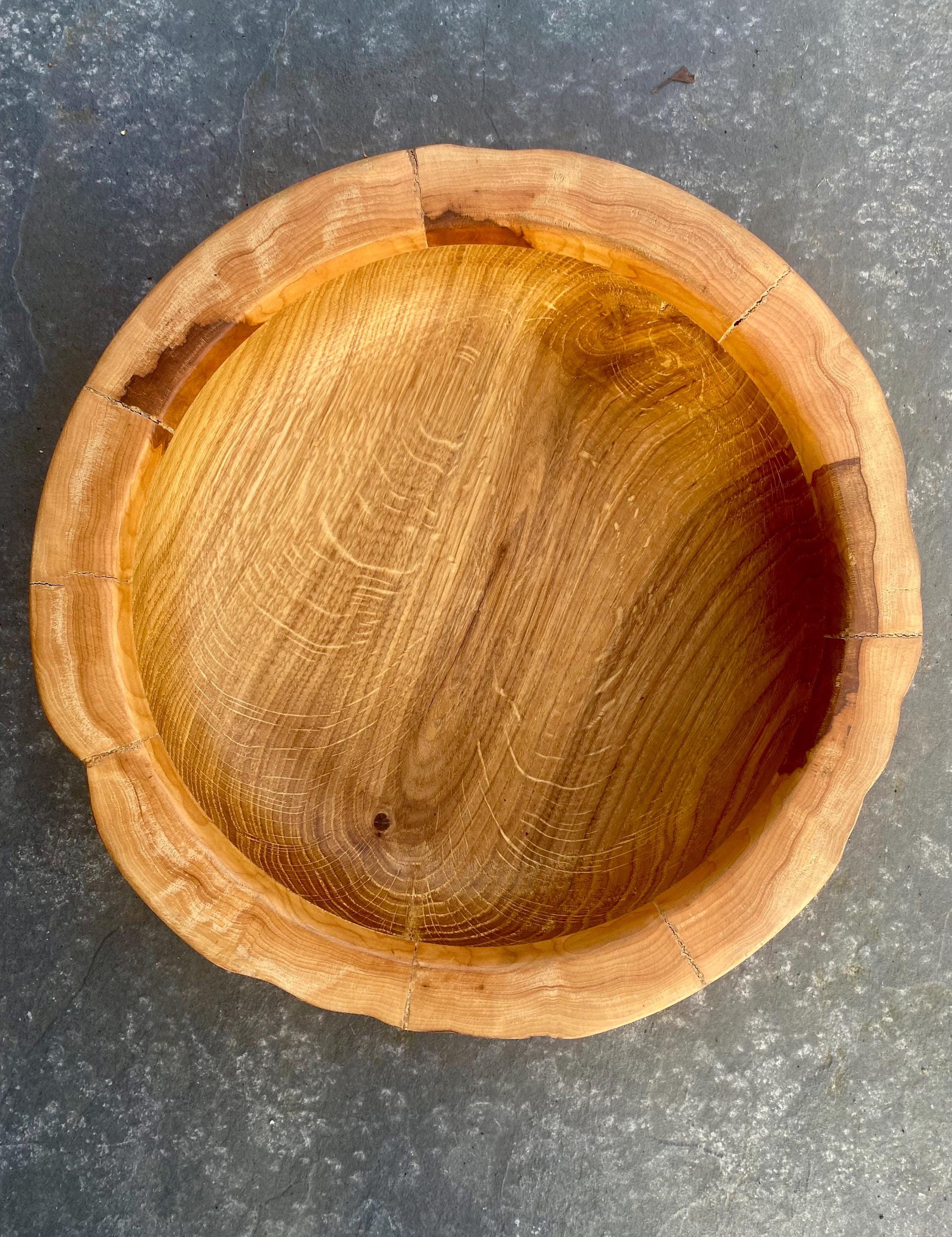 Scottish Oak & Teak Wood Bowl Vase