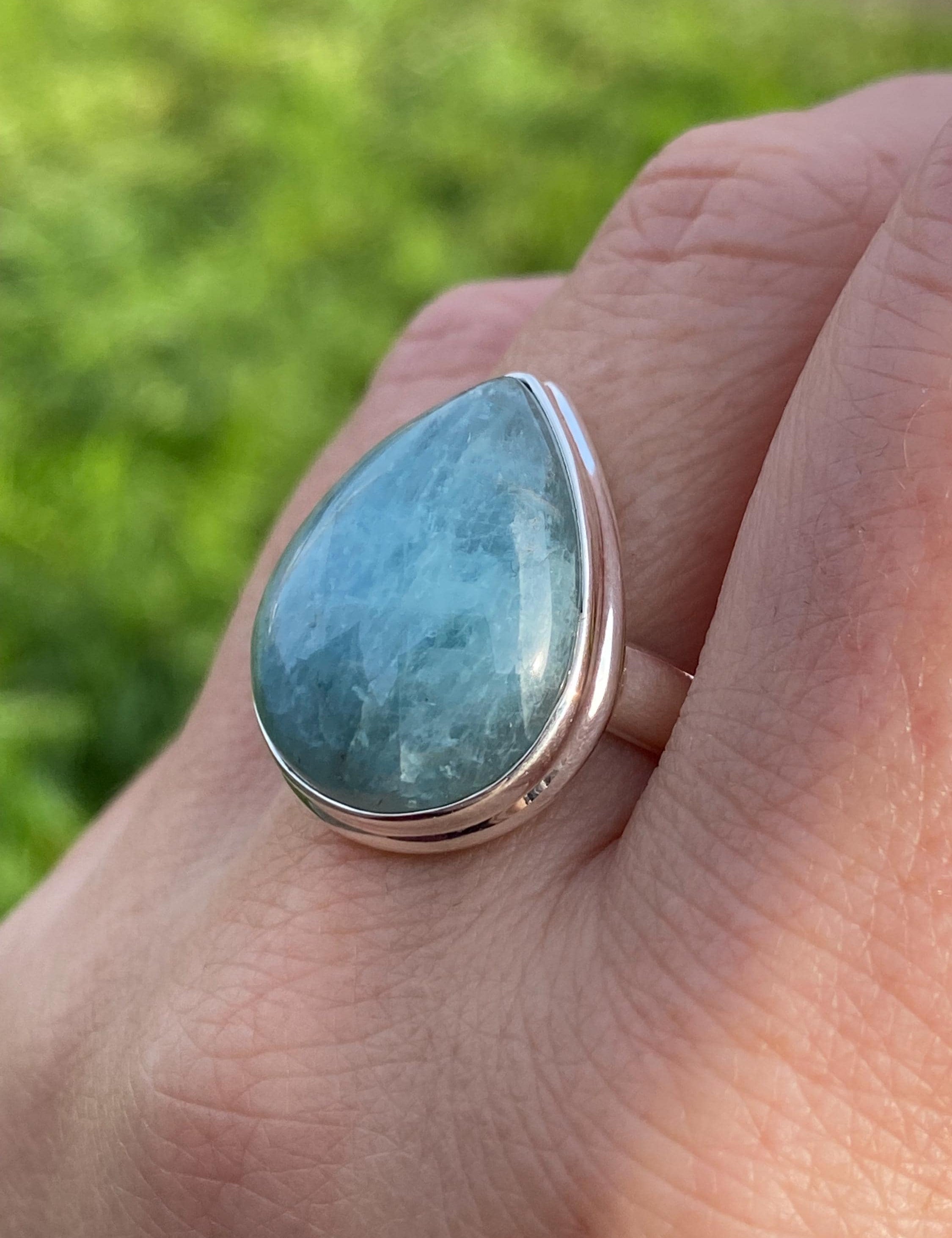 Aquamarine 925 silver ring