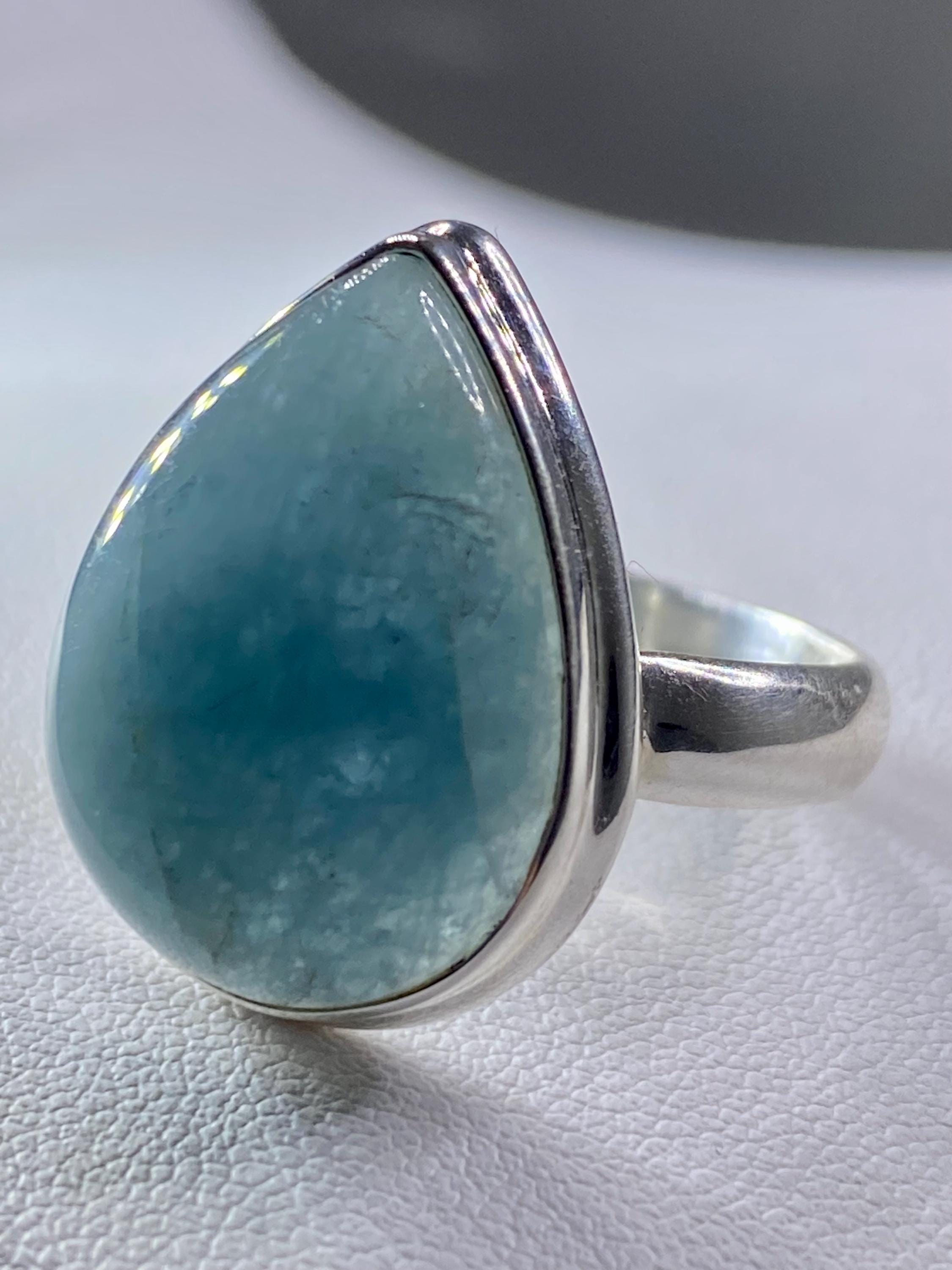 Aquamarine 925 silver ring